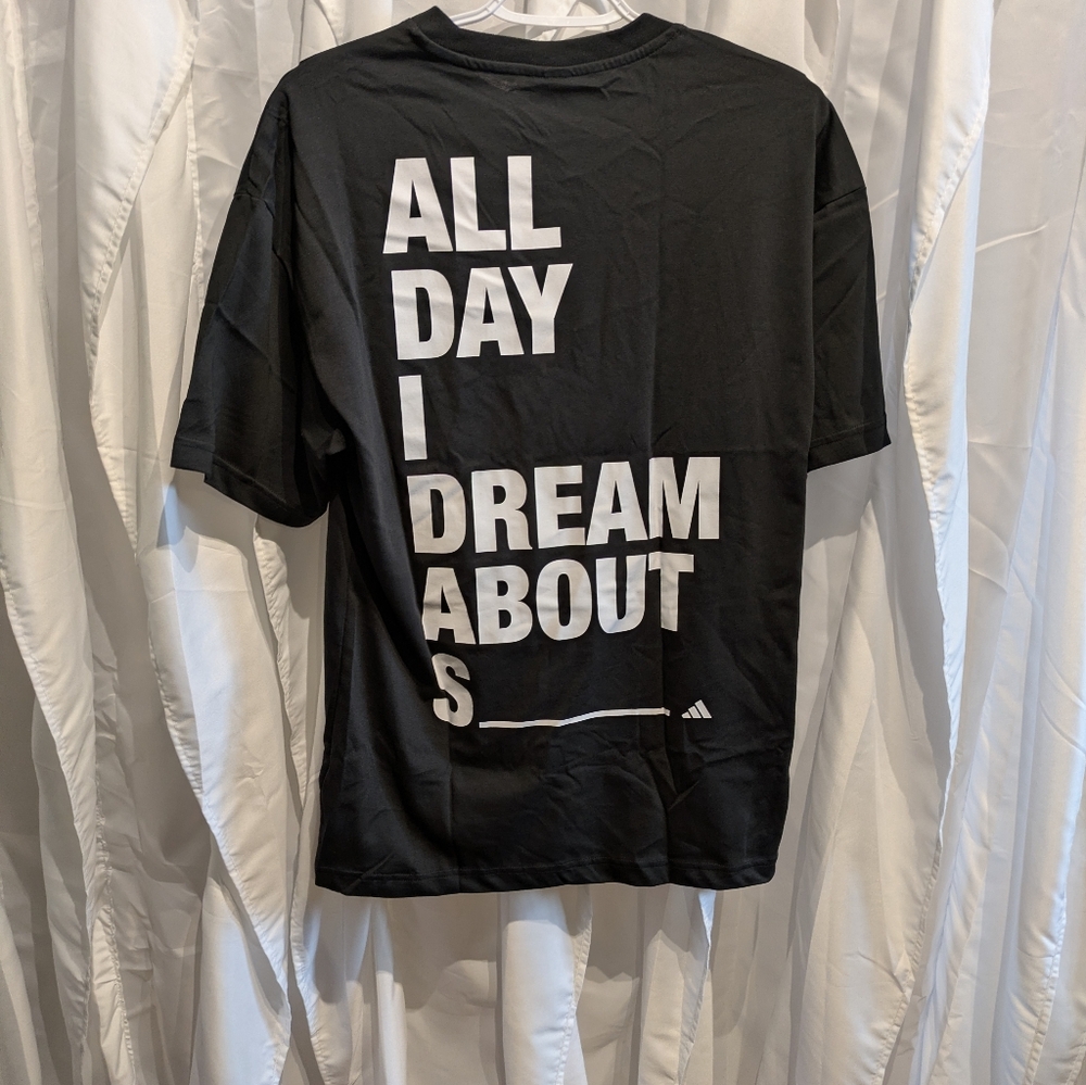 C1 Adidas Basketball Shirt " All Day I Dream About S__" on back Sz Small NWT